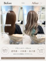 ロンドシェリ 仙台(Lond Cheri)&nbsp;仙台ケアブリーチダブルカラーブリーチカラーデザインカラー前髪