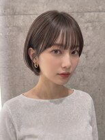 アロン(ALLON) 小顔見え丸みショートボブ×透明感グレージュ