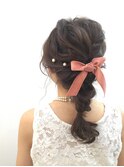 ガーリー編み下ろし ヘアセット