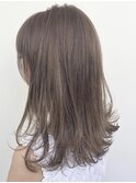 AUSTIN☆外ハネボブアッシュブラウンネオウルフツイストパーマ