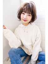 クラン(clan)&nbsp;前下がりボブ/モテ髪カタログ/小顔に見せるヘア/前髪カット