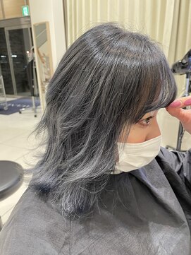 アヴァンス 深井店(AVANCE.) シルバーアッシュ×グラデーション×ブルー