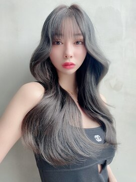 アイティーバイアルバム 八王子店(IT by ALBUM) ロングヨシンモリ_外ハネボブセクションカラー_8827