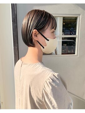 ヘアースペース トム(Hair Space TOM) ミニボブ × シアーベージュカラー