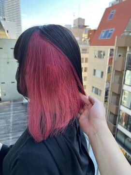 アジールヘア 池袋東口店(agir hair) ビタミンピンクインナー10代20代30代ブリーチカラー池袋