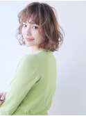 くせ毛風エアリー大人かわいいミディ/大人可愛い 20代 30代 40代
