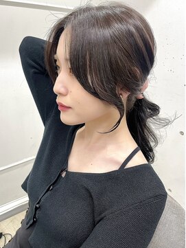 シーン(seen) 【くびれヘア×ラベンダーグレージュ】小顔カット　前髪