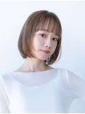 レイヤーボブハッシュカットイメチェンワイドバング小顔