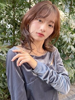 オーブ ヘアーベール 谷山店(AUBE HAIR veil)の写真/【最旬スタイル×似合わせ】定番のミディアムロングも圧倒的なカット技術で周りと差がつく褒められヘアに♪