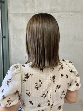 ソルトウォーター(SALT WATER) ボブカット/ブラウン/韓国ヘアー/ハイライト/恵比寿/