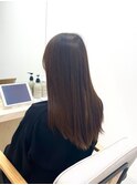 髪質改善 艶髪 ストレート 縮毛矯正 暗髪 韓国風 ロング