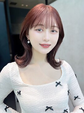 アイティーバイアルバム 下北沢店(IT by ALBUM) 前髪ニュアンスカラーグレージュカラーベビーピンク_F0048