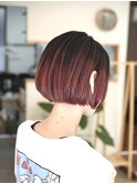 【Gift.hair&spa】ミニボブ×グラデーションピンクパープル
