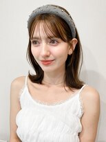 くびれヘアアプリコットオレンジ夏ヘアハイライトカラー