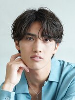 銀座ニュアンスパーマミディアムセンターパートツイストパーマ