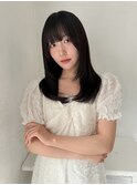 くびれヘア/顔周り/韓国/レイヤーカット/黒髪/ミディアム北千住