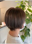 くびれヘア丸みショートボブ