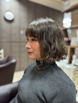 ★大人可愛いボブスタイル＃モテ髪＃ボブパーマ＃ダブルカラー