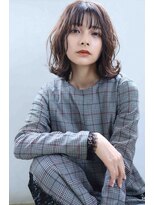 ムウ 難波(MOU) ボブクールショート前髪イメチェンピンクベージュ30代40代50代