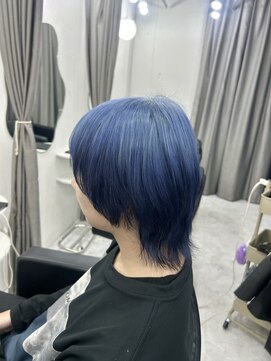 モア シルエ(MoA cilue) 水色×ネイビールーツ【田中】