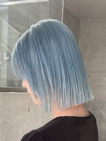 ヲタク 渋谷 代官山 恵比寿(wotaku.) ペールブルー水色カラーハイトーンケアブリーチトリプルカラー