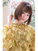 ロエナ(ROENA) 20代30代40代50代小顔カット黒髪ワンレンボブルフネビージュ前髪