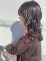 カノンヘアー(Kanon hair) チェリーピンクが可愛いインナーカラー