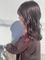 カノンヘアー(Kanon hair)&nbsp;チェリーピンクが可愛いインナーカラー