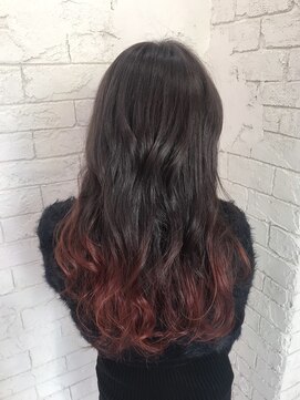 アジールヘア 所沢プロペ通り店(agir hair) レッドグラデーション