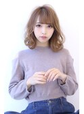 オリーブカラーハイライトカラー小顔セミウェットウェーブ