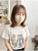 カジュアル顔まわりレイヤースタイル_似合わせカット
