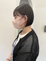 パークレーン アイス イヴェン(park lane ICI yeven)&nbsp;ブルーブラック　前下がりボブ　ボブ　シースルーバング　矢場町