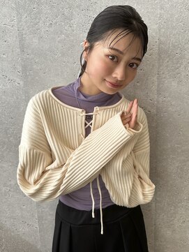 アース 三軒茶屋店(HAIR&MAKE EARTH) 三軒茶屋_レディース_ヘアアレンジ_ヘアセット_リボン_ロング