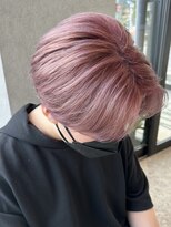 アース コアフュールボーテ 長野稲田店(EARTH coiffure beaute) ピンクベージュ_センターパート_パールカラー