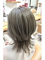 ユニヘアデザイン 徳島店(Uni. hair design) くびれレイヤーエモージュ×デザインカラー