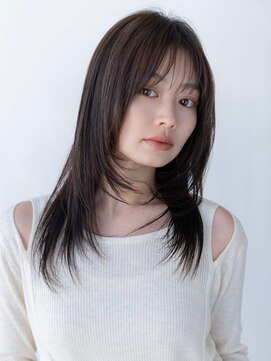 ハバナ 渋谷(HAVANA) 20代30代大人可愛いレイヤーロング/前髪パーマ/グレーベージュ