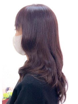 黄ぐまくん美容室 ロング レイヤー