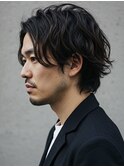 メンズ、スパイキーショート、ニュアンスパーマ、ツーブロック