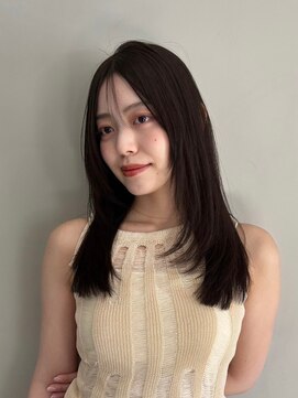 エンス 銀座(Ence) ココアブラウン/ミディアムレイヤー/オリーブグリーン/小顔/銀座