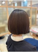 20代30代ミニボブ小顔美肌ストレート丸み