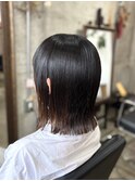 マッシュショートおしゃれ女子ウルフヘア外ハネボブレイヤーボブ