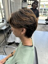 ルートバイドット 町田店(root by dot.) 韓国風センターパート×フェザーパーマ