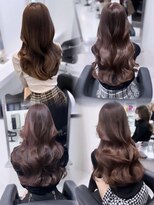 ベレーザシェルト(Beleza scelto) 15833ナチュラルブラウンレイヤーラウンドバングオリーブグレー