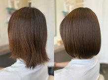 厳選された薬剤で髪のダメージを最小限に抑えます。髪質改善