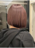ピンクブラウンカラー　ラベンダーで透明感