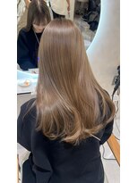 エヌ 大阪梅田店(enu) 【大阪梅田】オリーブベージュ×韓国風くびれ巻き