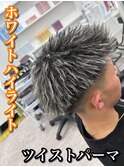 MEN’S HAIR/波巻きツイストスパイラル/リバースセンターパート