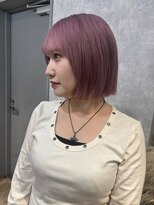 ルル(Lulu)&nbsp;切りっぱなしボブピンクラベンダーカラー