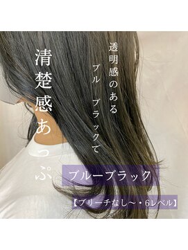 スイート ヘアデザイン(Suite HAIR DESIGN) ブルーブラック 清楚女子 透明感カラー モテカラー
