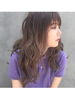 インク 渋谷(INK.)&nbsp;韓国風/カーキグレージュ/大人かわいい/フェザーバング[渋谷]